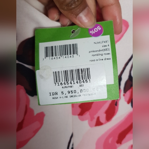 Brand new with tag kate spade rambling roses rosa a-line dress size 4 - Picture 5 of 8